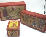 Vintage 3 pc Wood Game Box Set Created by the Country House Est 1985 - $37.57