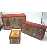 Vintage 3 pc Wood Game Box Set Created by the Country House Est 1985 - £29.99 GBP