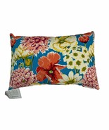 Sherry Kline Outdoor Throw Pillow Pink Floral Rectangle 13x20 Modern Patio - $29.56