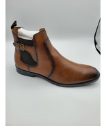 Alfani Men&#39;s Ramon Leather Chelsea Boot Tan Size 11 - €50,72 EUR