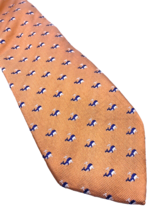 Chaps Ralph Lauren Tie Whale Nautical Ocean Light Orange Fun Novelty Pri... - $33.51