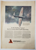 1944 Northrup Aircraft Inc WWII Print Ad TWA Gamma - £12.78 GBP