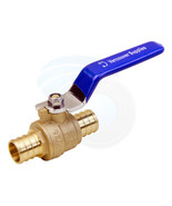 3/4in Full Port PEX Pipe Water Shut Off Brass Ball Valve Lever Handle - £9.69 GBP