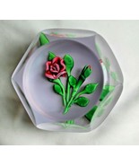 St Louis 1978 Annual Edition Faceted Rose Art Glass Paperweight - $7,329.77 MXN