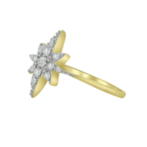 Racimo 14K Oro Amarillo Chapado Imitación Diamante Brillante Espiral Anillo - £61.97 GBP