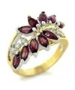 Ladies  	  Ornate Swarovski Crystal Amethyst 16 Stone Settin - $51.43 CAD