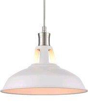 CLAXY Industrial Kitchen Pendant Lighting Brushed Nickel Loft Barn NEW IN BOX  - £23.29 GBP