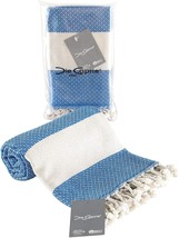 Turkish Towel 100% Cotton 35&quot; x 67&quot; Thin Lightweight Bath Towel Blue  NEW - £13.95 GBP
