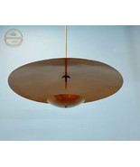Mid Century Disc Pendant Big &amp; Small Disc Gold Finish Skydome Modern Hom... - £225.42 GBP