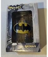 Batman DC Comics Mason Jar Glass Mug With Handle And Lid - £13.54 GBP