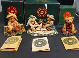 Boyds Bears and Friends Figurines Lot of 3 Bearstone Collection Figurine - $29.69