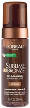 L&#39;Oreal Paris Sublime Bronze Self Tanning Water Mousse, Streak-Free Natural Look - £15.17 GBP