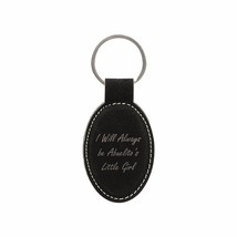 Grandpa Gifts I Will Always be Abuelito&#39;s Little Girl Leatherette Keychain - £8.76 GBP