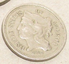 1868 - Three Cent Nickel.    20230073 - $19.99