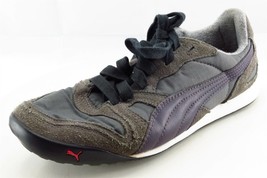 PUMA Size 9.5 M Gray Lace Up Fashion Sneakers Fabric Shoes - £15.55 GBP
