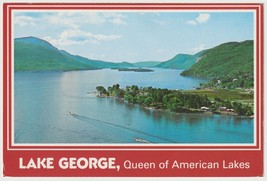 Lake George New York Vintage Post Card Posted 1991 19¢ Balloon Stamp - £3.90 GBP