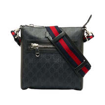Gucci GG Supreme Small Messenger Bag Crossbody Black Gray - £2,077.13 GBP