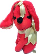 Rare Htf Vintage Red Puppy Dog Plush Doll Bows Taiwan 9&quot; Mass Llc - £78.72 GBP