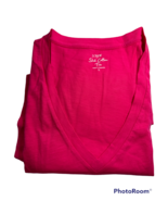 J.Crew Women’s Short Sleeve V- Neck Cotton T-Shirt.Hot Pink.Sz.Large.NWT - $19.64