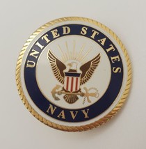 United States US Navy Logo Crest Lapel Pin Large 1.5&quot; Round Pin - £19.19 GBP
