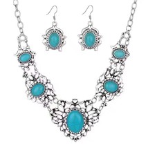 Bohemia Vintage necklace jewelry set for women Elegant Party Gift Fashion Costum - £23.53 GBP