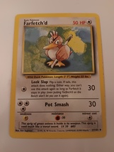 Pokemon 1999 Base Set Farfetch&#39;d 27 / 102 NM Single Trading Card - £7.83 GBP