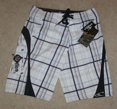 O'neill Super Freak White Checkered Men's Guys Board Shorts Swim Wear Size 28 - $29.99