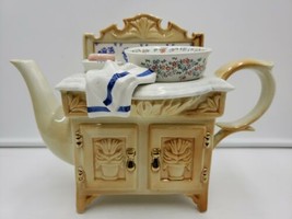 Paul Cardew Teapot Ceramic Figural Victorian Washstand Vanity Vintage England  - £110.53 GBP