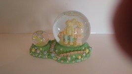 Easter Bunny Snow Globe W/Glitter 5&quot; Tall 4.5&quot;one end  7&quot; Wide The Other... - £6.40 GBP