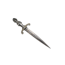 Alfred Philippe Trifari Sterling Silver Jeweled Sword Brooch Pin Read Me - £127.43 GBP