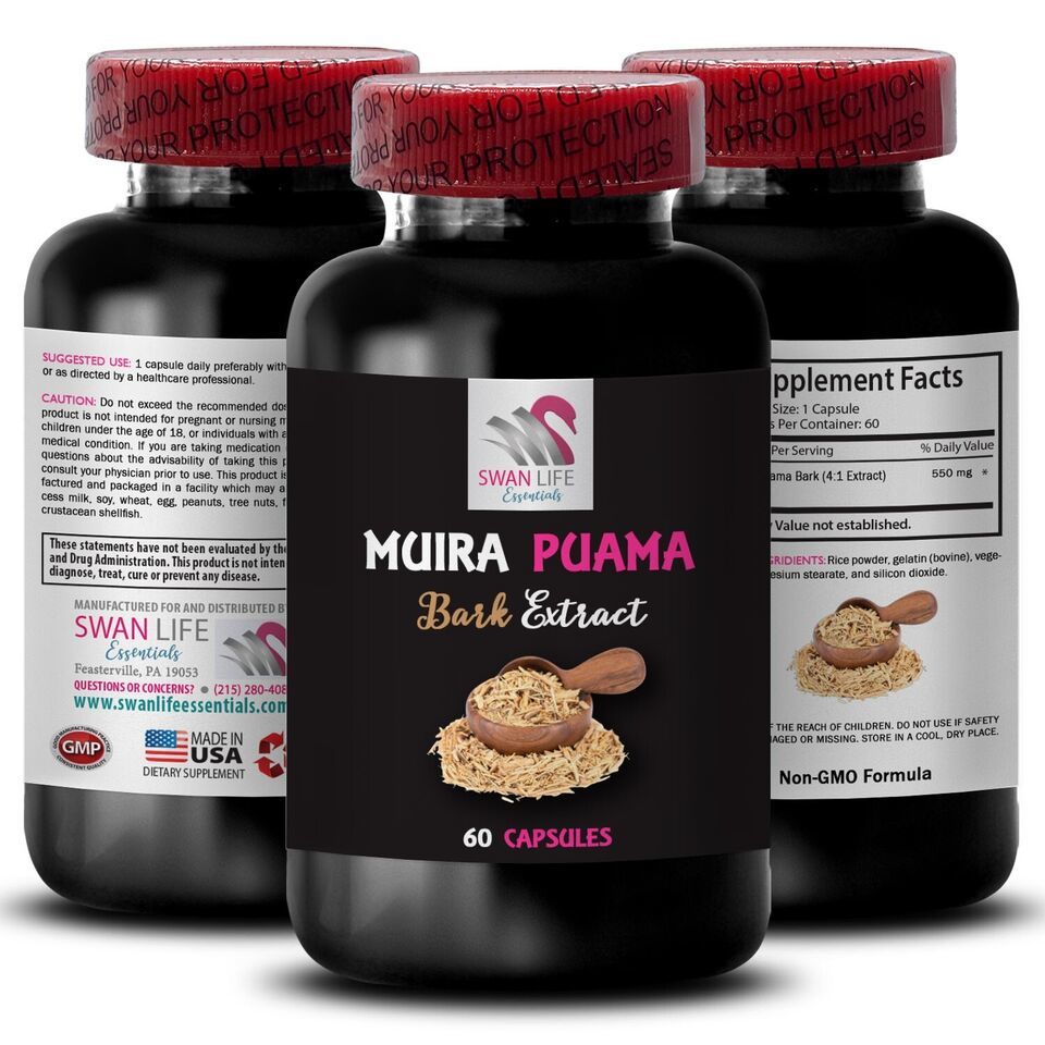Energy Revitalizer - MUIRA PUAMA BARK EXTRACT - Mood Enhancer 1 Bottle 6... - $18.91