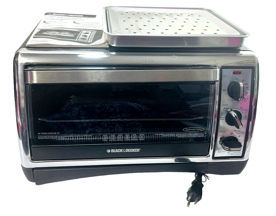 Black &amp; Decker Countertop Convection Oven ~ CT04600BC W/Boiler Tray &amp; Ma... - $34.56