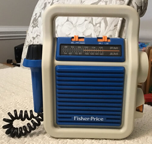 Fisher Price AM/FM Radio with Microphone: 3805, Vintage, FOR PARTS OR RE... - $14.85