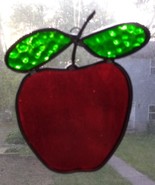 Handmade Stained Glass Apple Suncatcher - £7.99 GBP