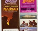 MS Sunward Miami Nassau Brochure 1960&#39;s NCL Norwegian Caribbean Lines  - $47.52