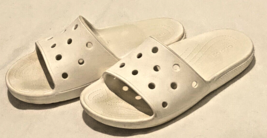 Crocs Unisex Adult Classic Sandal Slides Mens Size 7 Womens Size 9 White Shoes - £7.43 GBP