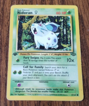 Nidoran 57/64 1st Edition Jungle Set Pokemon Card - Very Good - £1.54 GBP