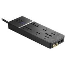 Rocketfish 8-Outlet/2-USB Wall Tap Surge Protector Strip - Provides Protection &amp; - £72.36 GBP