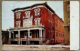 Elks Temple Old Bicycle Kalamazoo,MI 1908 Vintage Postcard - £5.44 GBP