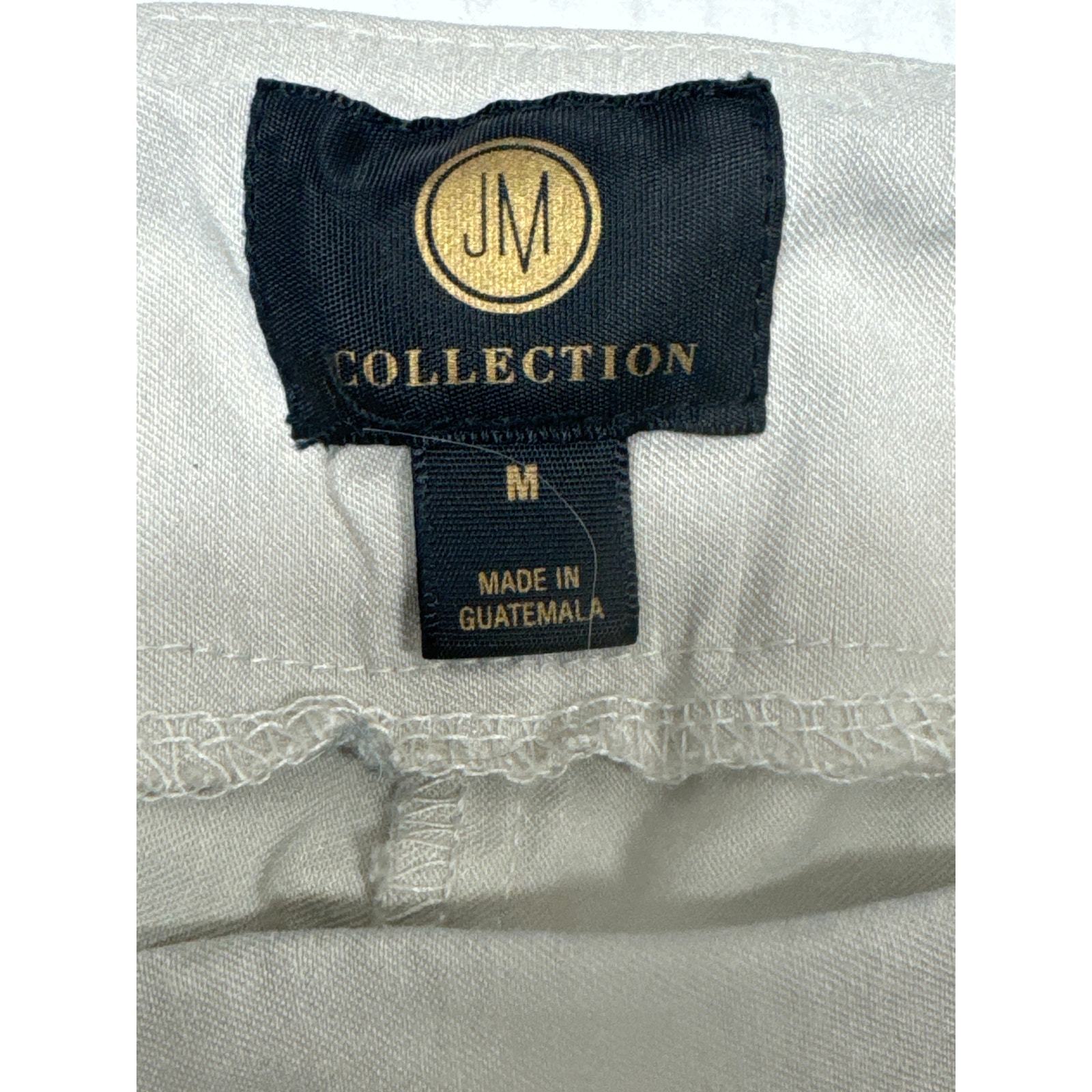 JM Collection Womens Stretch Pull On Tan Capri Pant Relaxed Fit Size Medium Item image 6