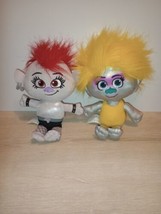 Lot Of 2 Dreamworks Trolls Plush Dolls 8&quot; Barb and Gomdori Stuffed Animals 2020 - $14.52