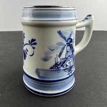 Delft Blue Beer Stein Mug Tea Candle Holder Regina Handpainted DelftsBlauw - £15.50 GBP