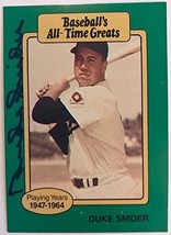 Duke Snider Signed Autographed 1987 Hygrade All Time Greats Baseball Card - Broo - £19.66 GBP