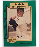 Duke Snider Signed Autographed 1987 Hygrade All Time Greats Baseball Car... - $17.32