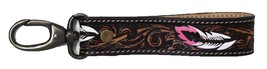 Horse Western Feather Tooled Handcrafted Leather Lanyard Strap Keychain ... - $24.74 Horse Western Feather Tooled Handcrafted Leather Lanyard Strap Keychain ... - $24.74