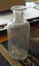Small Vintage Glass Medicine Bottle - C Marked - $18.81