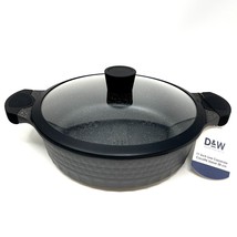 D&amp;W Low Casserole/Pan 11” Skillet With Lid Quality Cookware Nonstick Deane&amp;White - £58.97 GBP