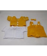 Vintage Cabbage Patch Kids Doll Yellow Overalls Outfit Jacket Bowtie Clo... - £22.83 GBP