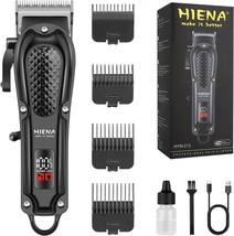 Professional Hair Clippers For Men, Cordless&amp;Corded Barber Clippers For, Black - £35.04 GBP