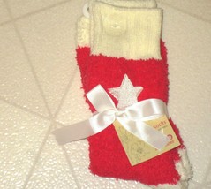 No Boundaries Ladies Red Slipper Socks Size 9-11 Soft &amp; Snuggly New - $3.81